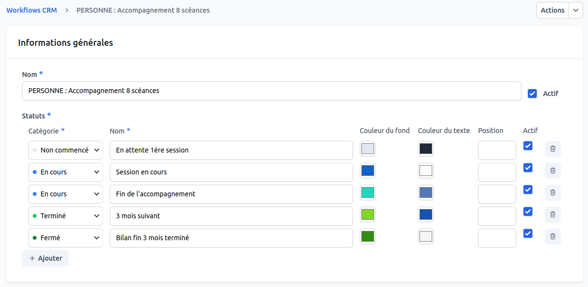 Workflow d'accompagnement